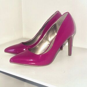 Worthington Fuchsia Patent Pointed-Toe Pumps